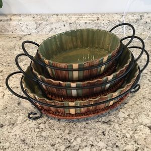 Multicolor casserole dish